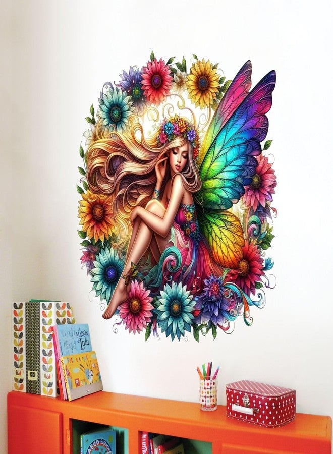 Sticker Studio ملصق جداري من الفينيل PVC بتصميم فتاة خيالية ملونة من ستيكر ستوديو - مثالي لغرفة المعيشة، غرفة النوم، الردهة، غرفة الأطفال، غرفة اللعب (المقاس - 38 سم × 38 سم) - Image 4